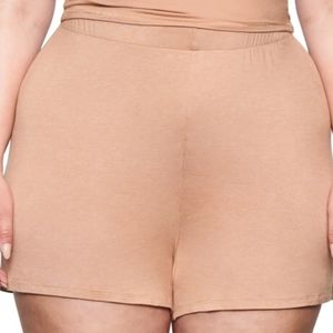 SKIMS knit pajama shorts in Ochre